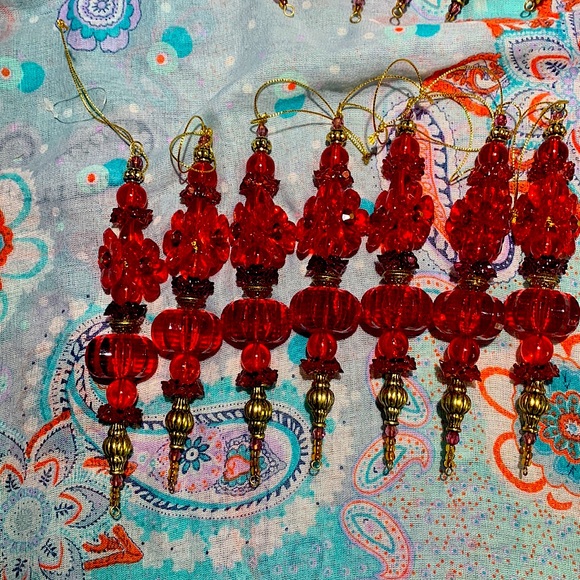 Vintage Red Classic Ornaments Raz Holiday - Picture 4 of 14